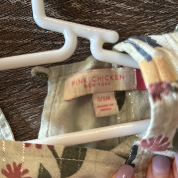 Pink Chicken Floral Ruffle One Piece - Multicolor - Picture 3 of 4